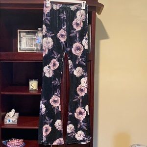 Charlotte Russe velvet flare bottoms